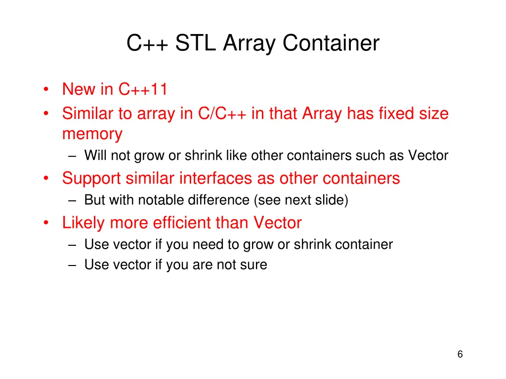 c stl array container