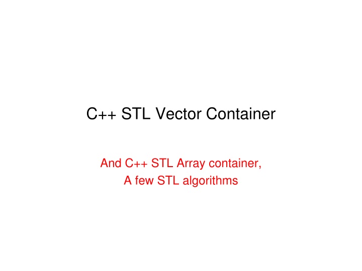 c stl vector container