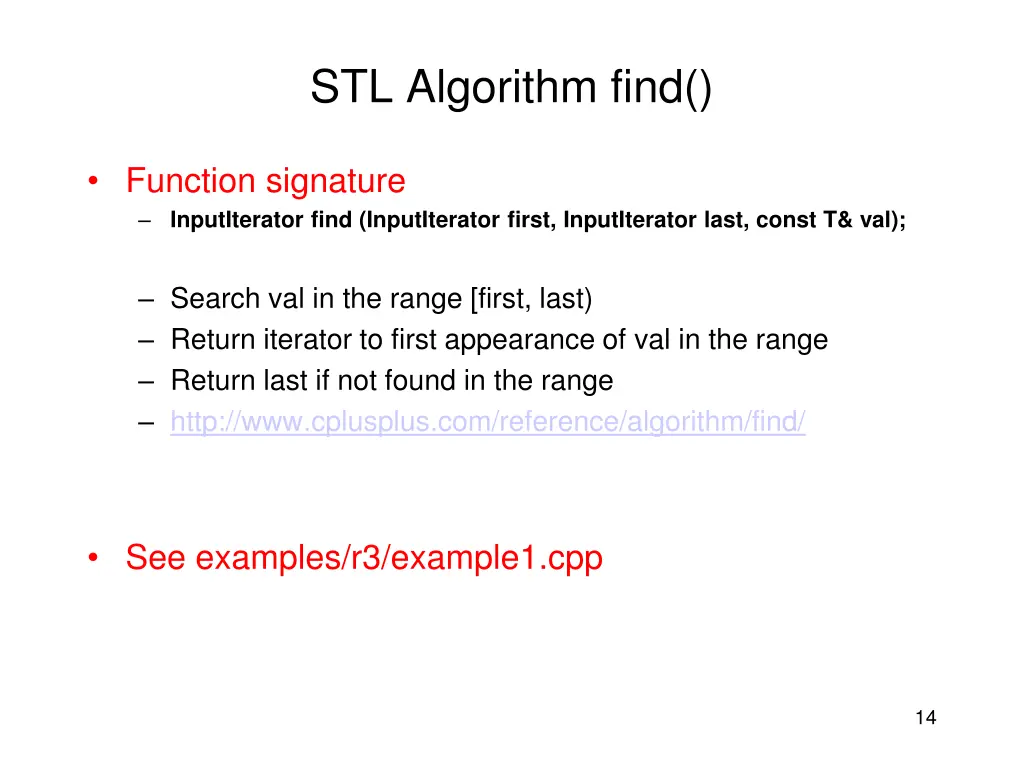 stl algorithm find