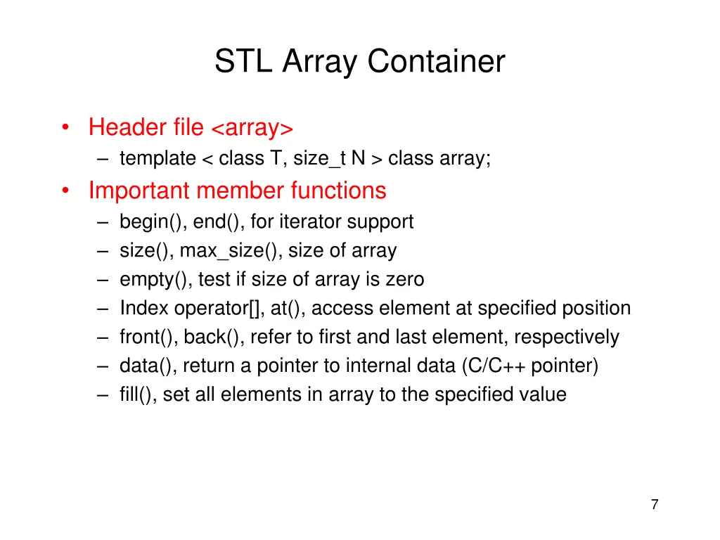 stl array container