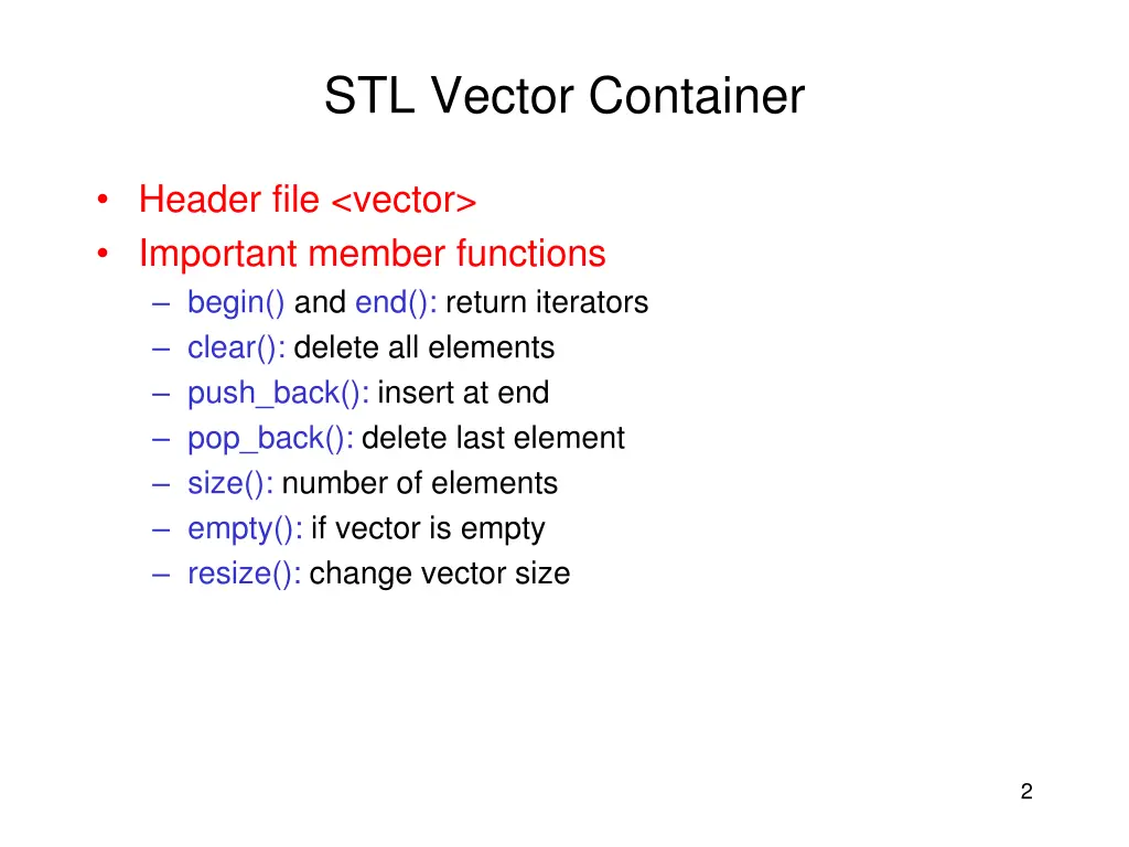 stl vector container