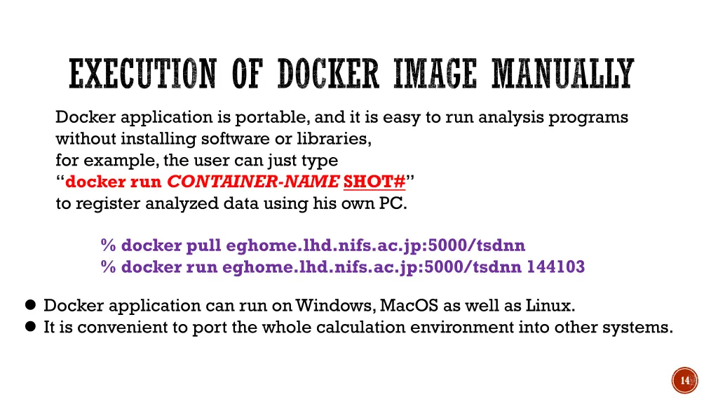 execution of docker image manually docker