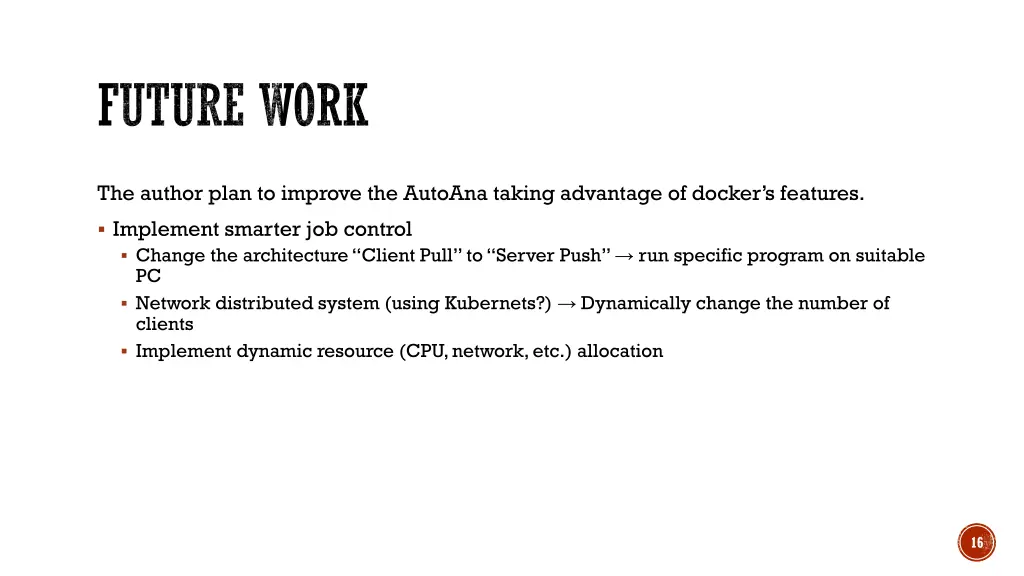 future work