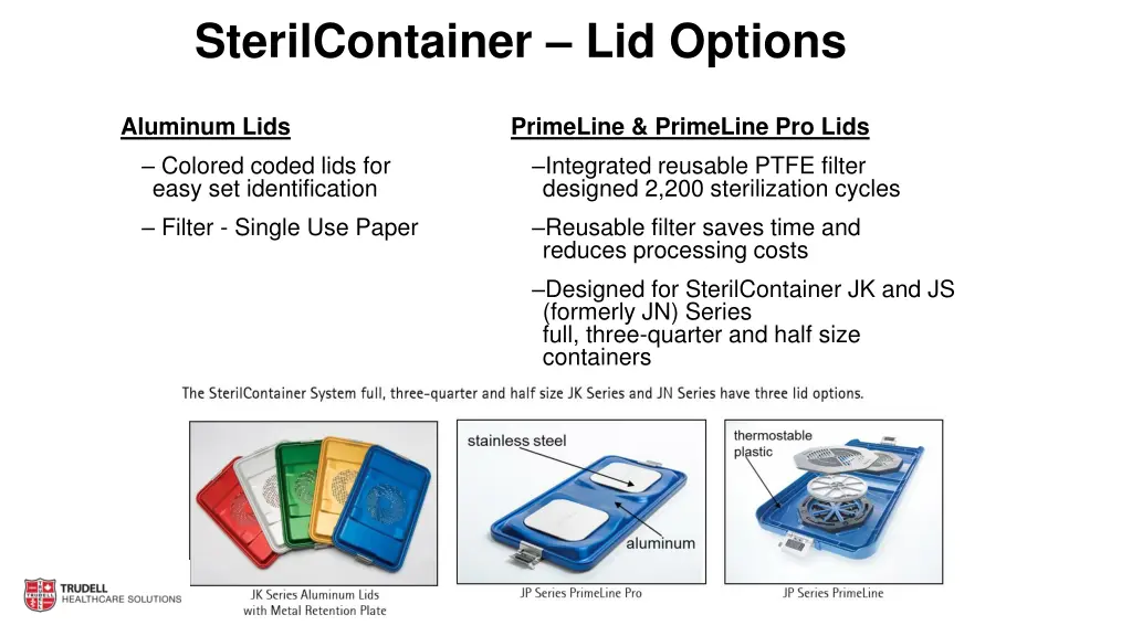 sterilcontainer lid options