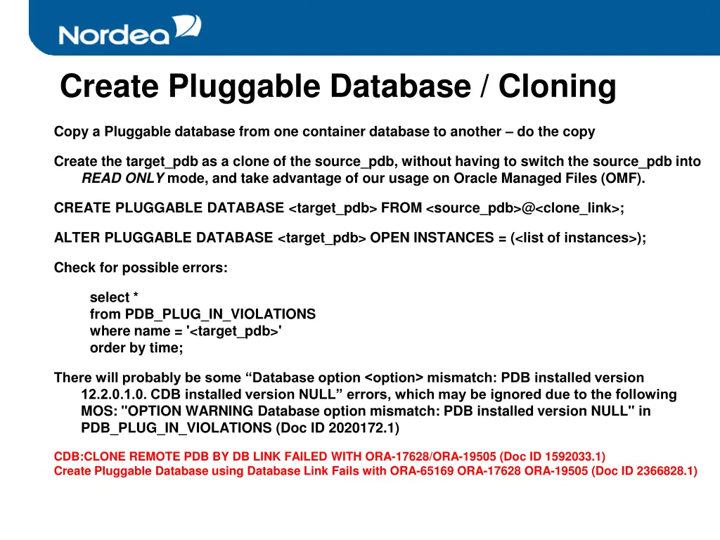 create pluggable database cloning 3