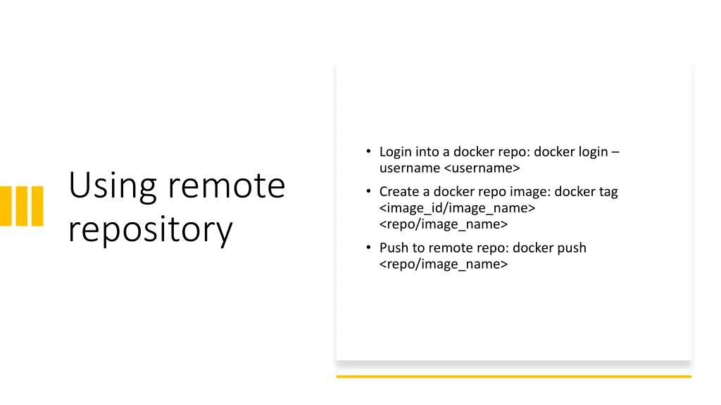 login into a docker repo docker login username