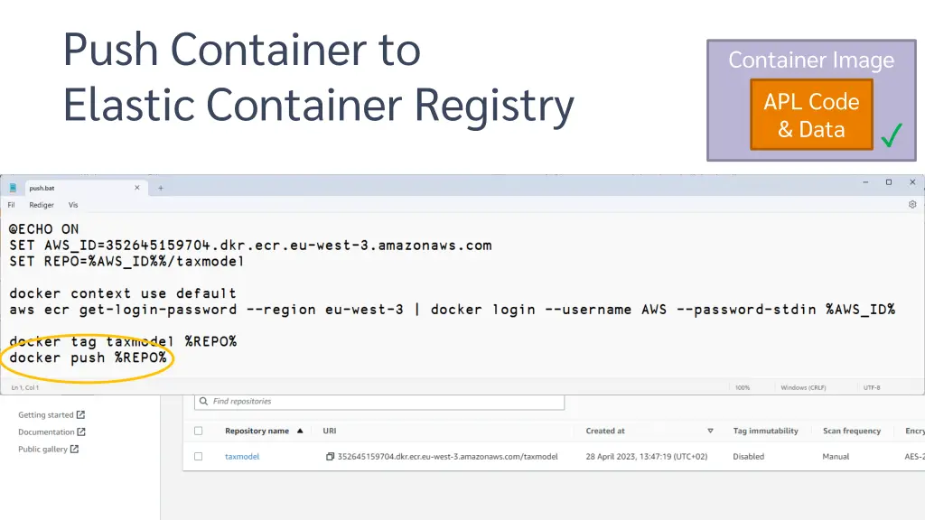 push container to elastic container registry
