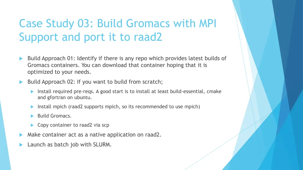 case study 03 build gromacs with mpi support