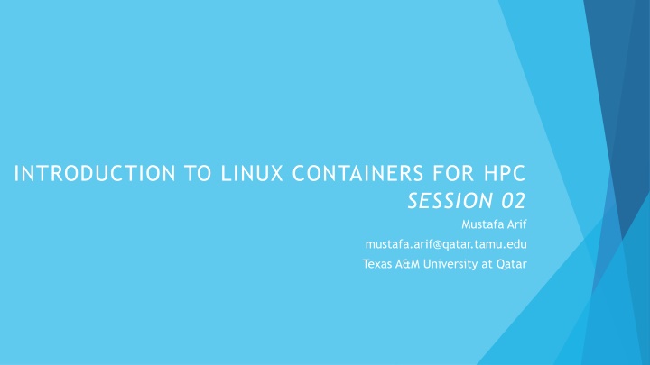 introduction to linux containers for hpc