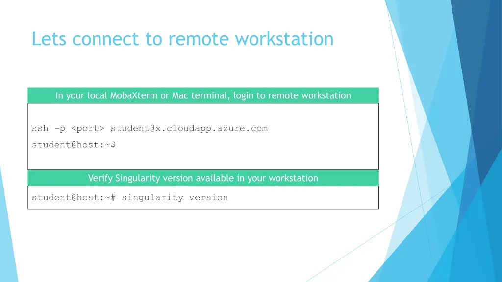 lets connect to remote workstation