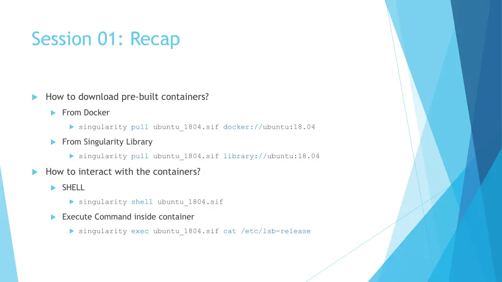 session 01 recap