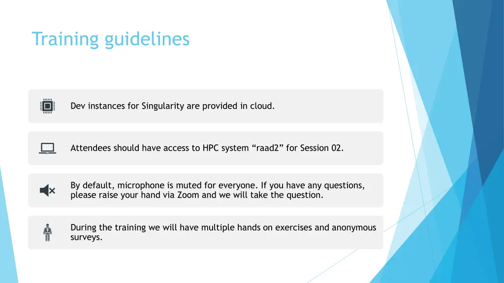 training guidelines