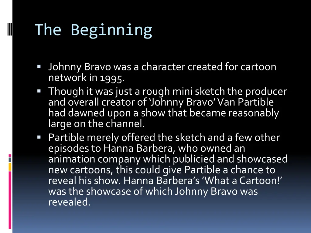 the beginning