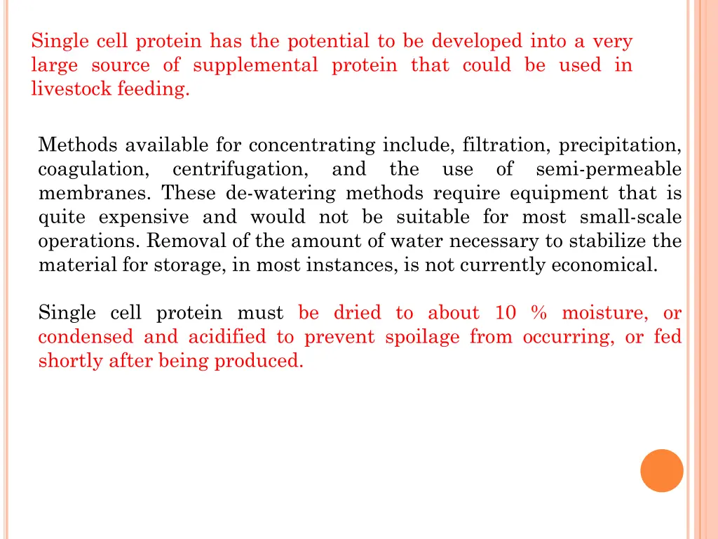 single cell protein has the potential