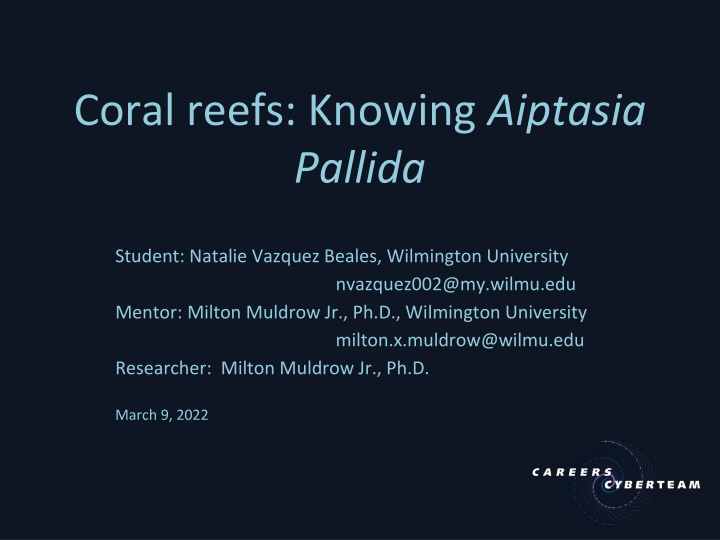 coral reefs knowing aiptasia pallida