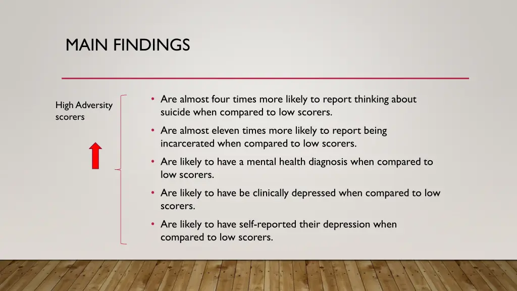 main findings