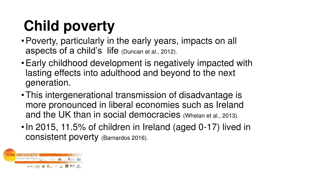 child poverty poverty particularly in the early