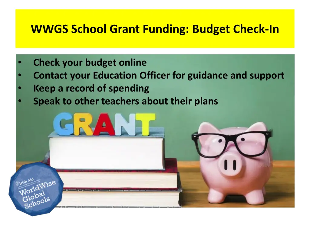 wwgs school grant funding budget check in