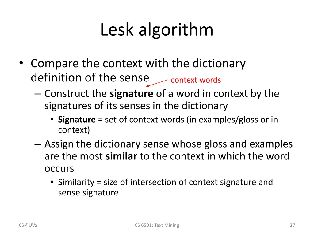 lesk algorithm