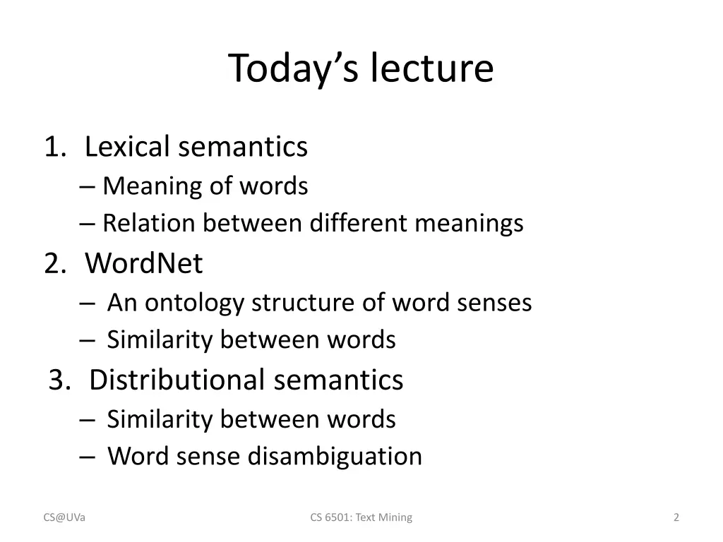 today s lecture