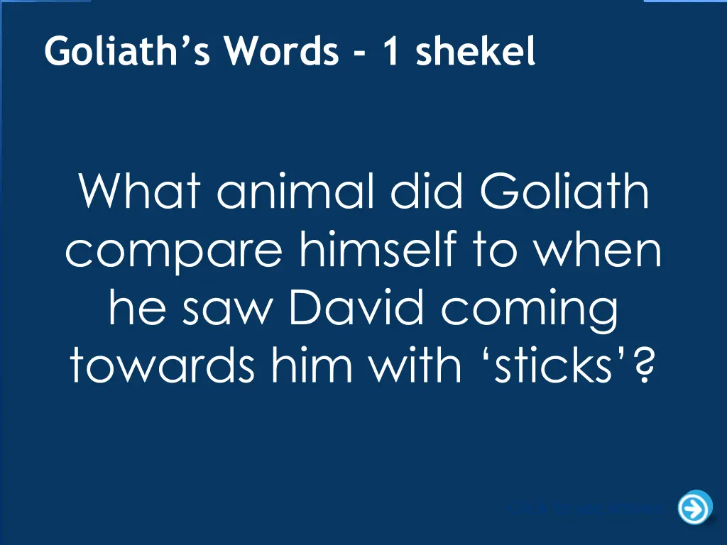 goliath s words 1 shekel