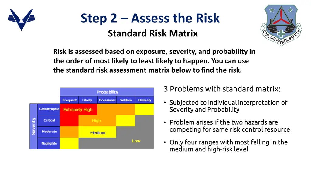 step 2 assess the risk standard risk matrix