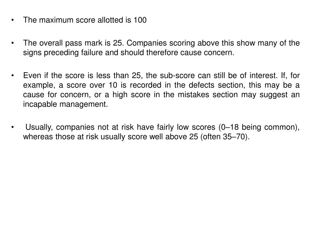 the maximum score allotted is 100