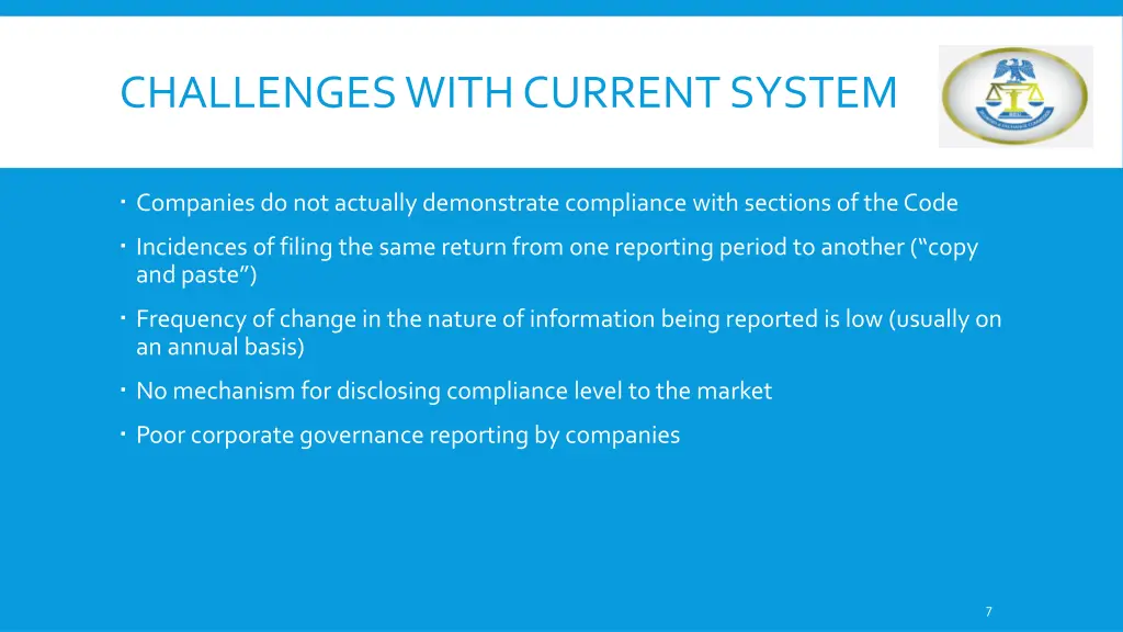 challenges with current system