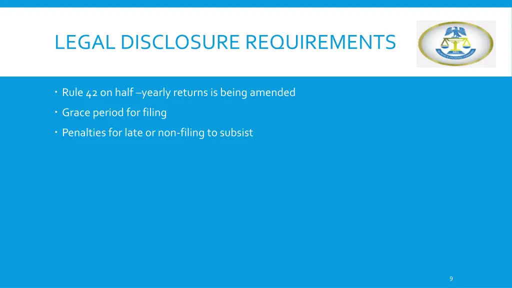 legal disclosure requirements