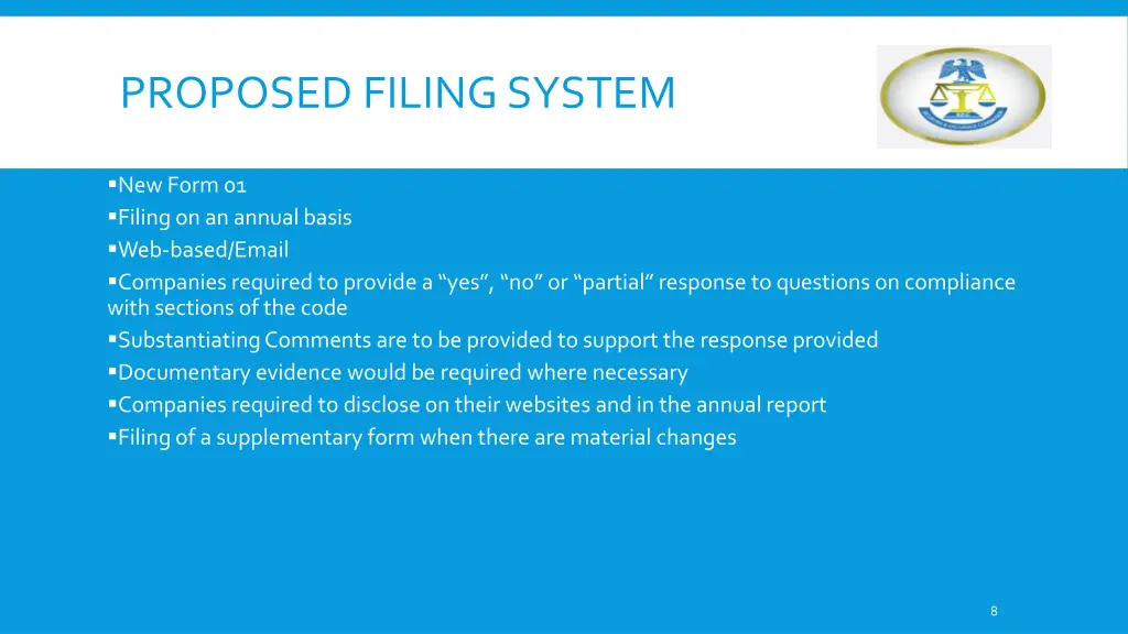 proposed filing system