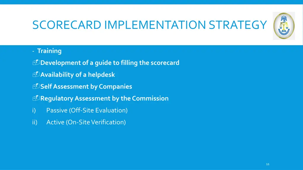 scorecard implementation strategy