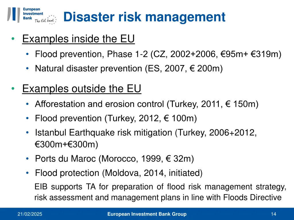 disaster risk management