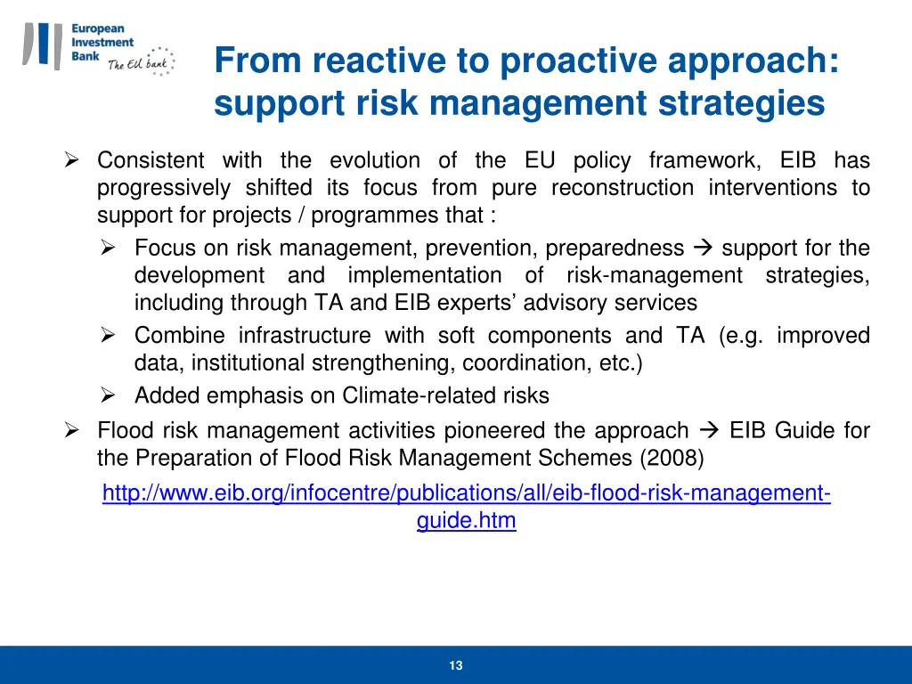 from reactive to proactive approach support risk