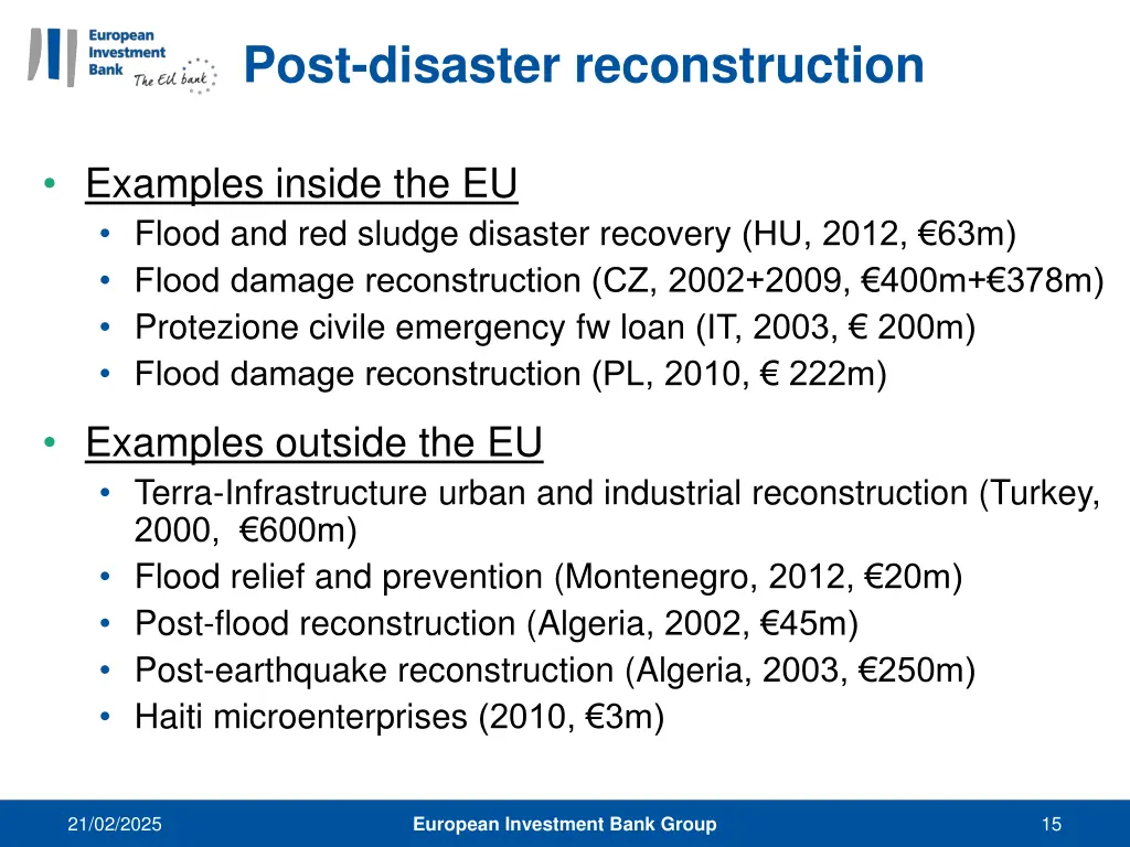 post disaster reconstruction