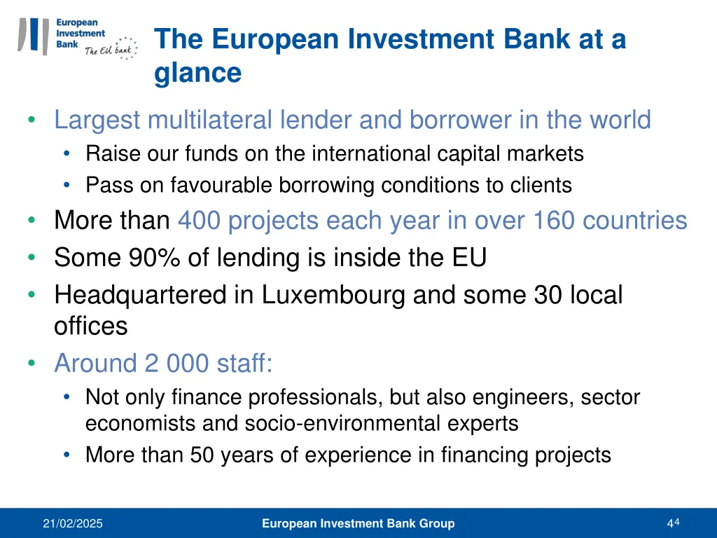 the european investment bank at a glance 1