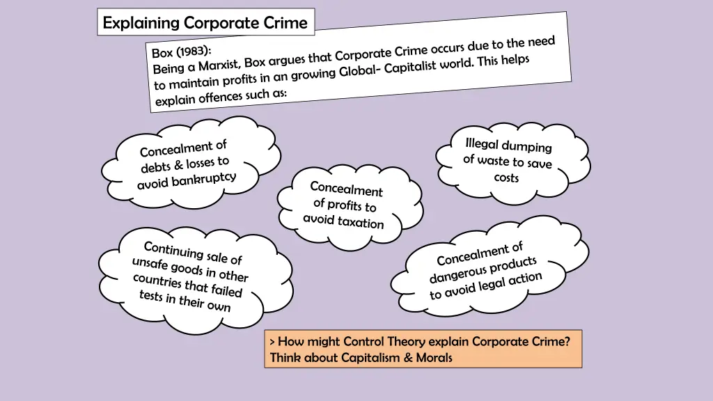 explaining corporate crime