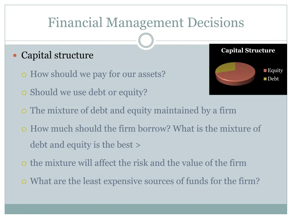 financial management decisions 1