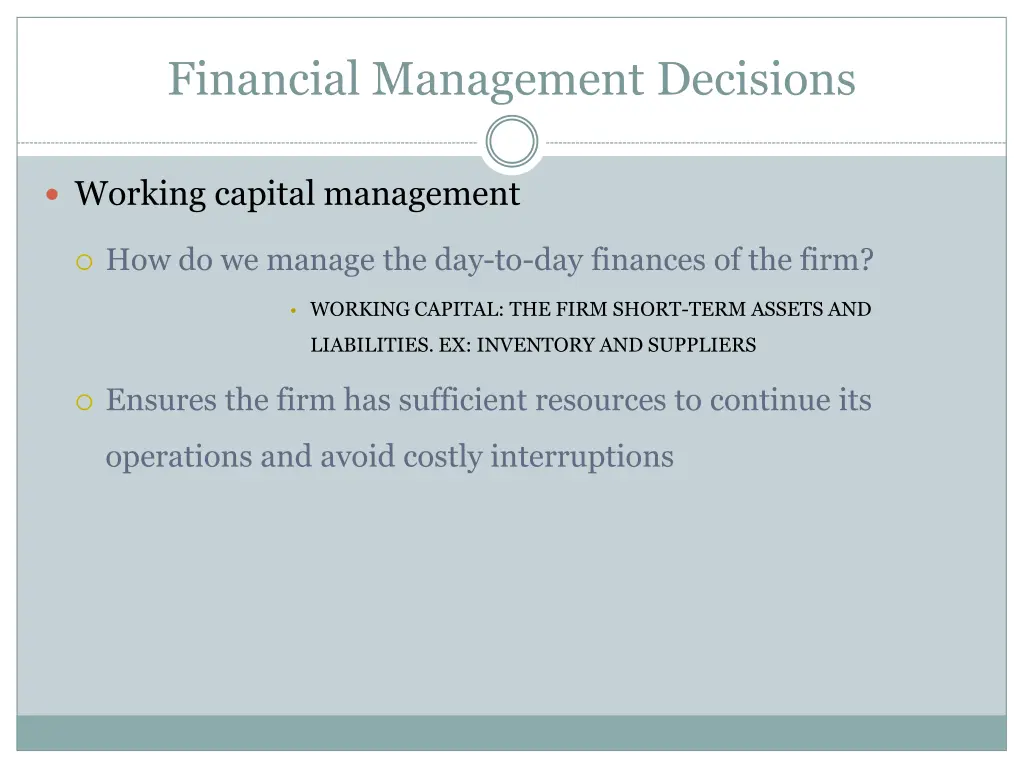 financial management decisions 2