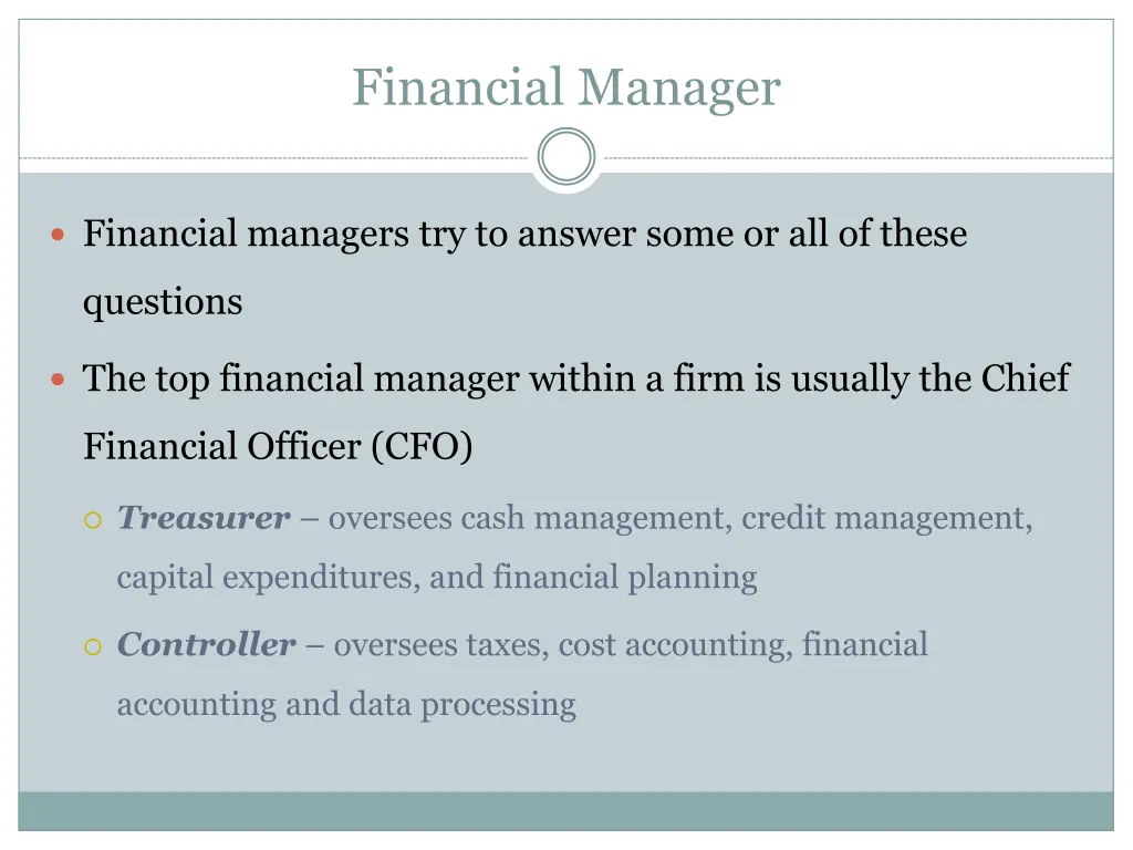 financial manager