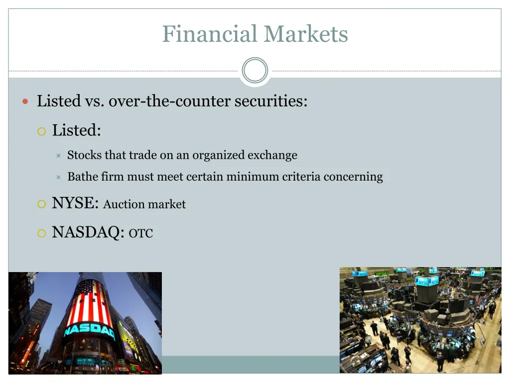 financial markets 2