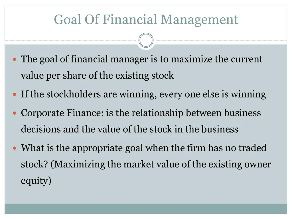goal of financial management 1