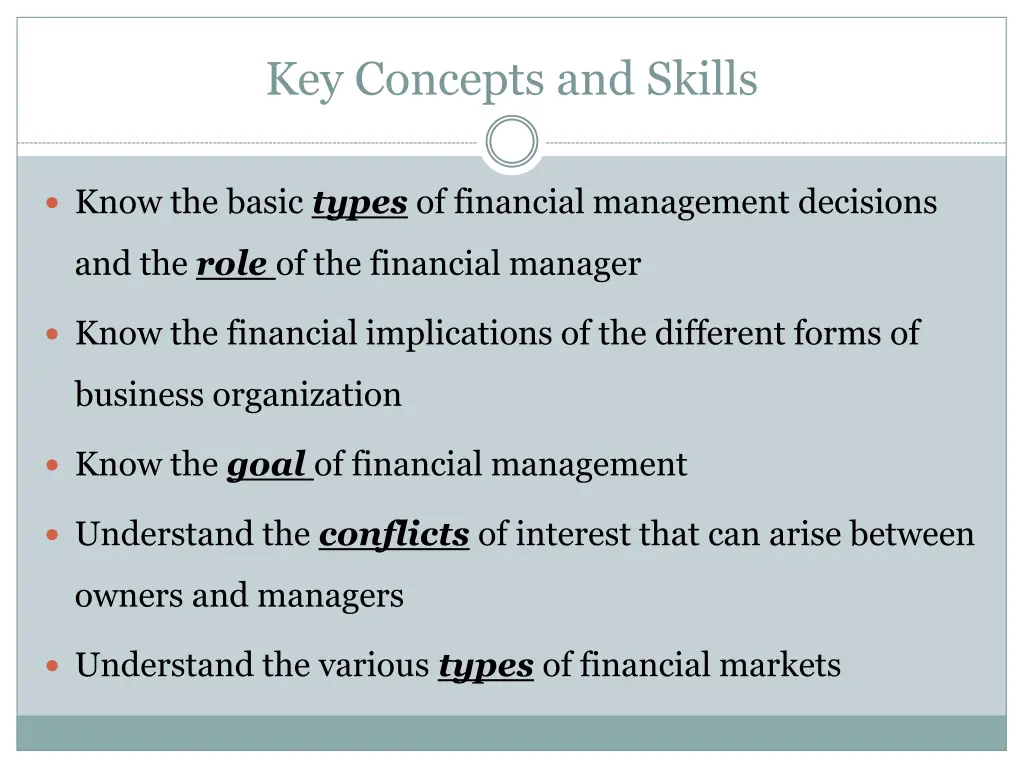 key concepts and skills