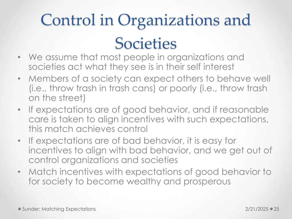 control in organizations and societies we assume 1
