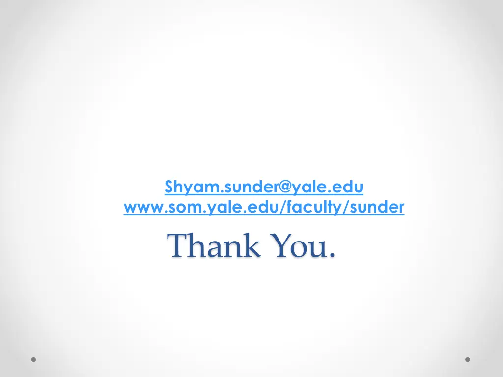 shyam sunder@yale edu www som yale edu faculty