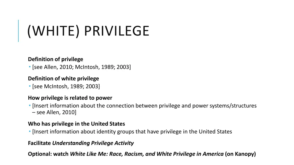white privilege