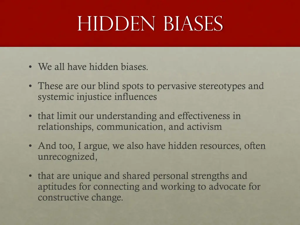 hidden biases