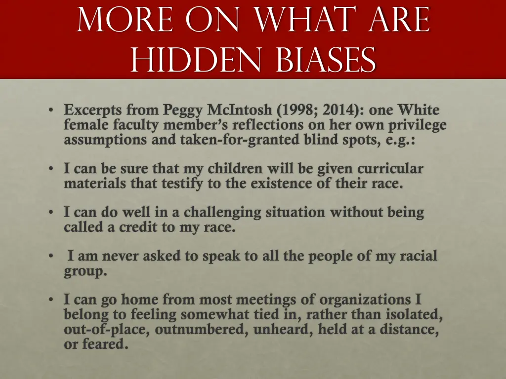 more on what are hidden biases 1