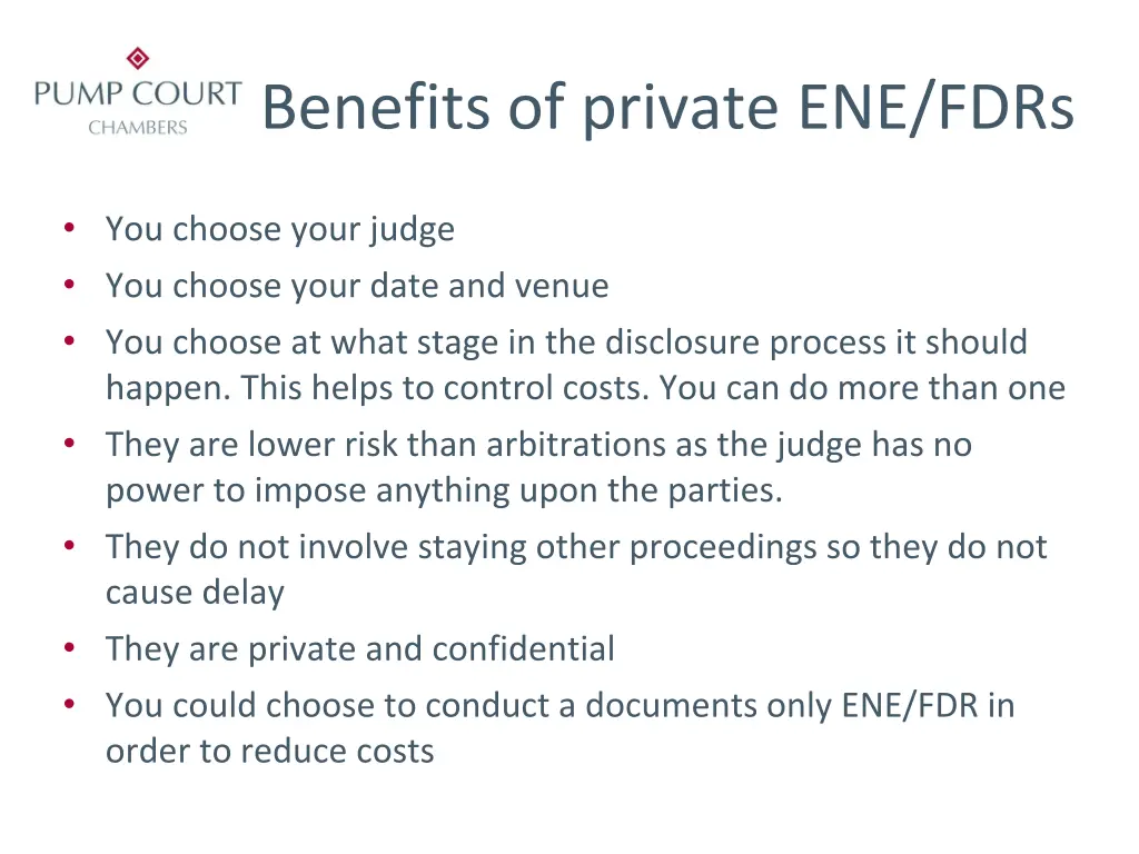 benefits of private ene fdrs