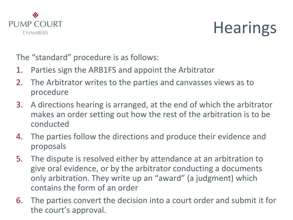 hearings