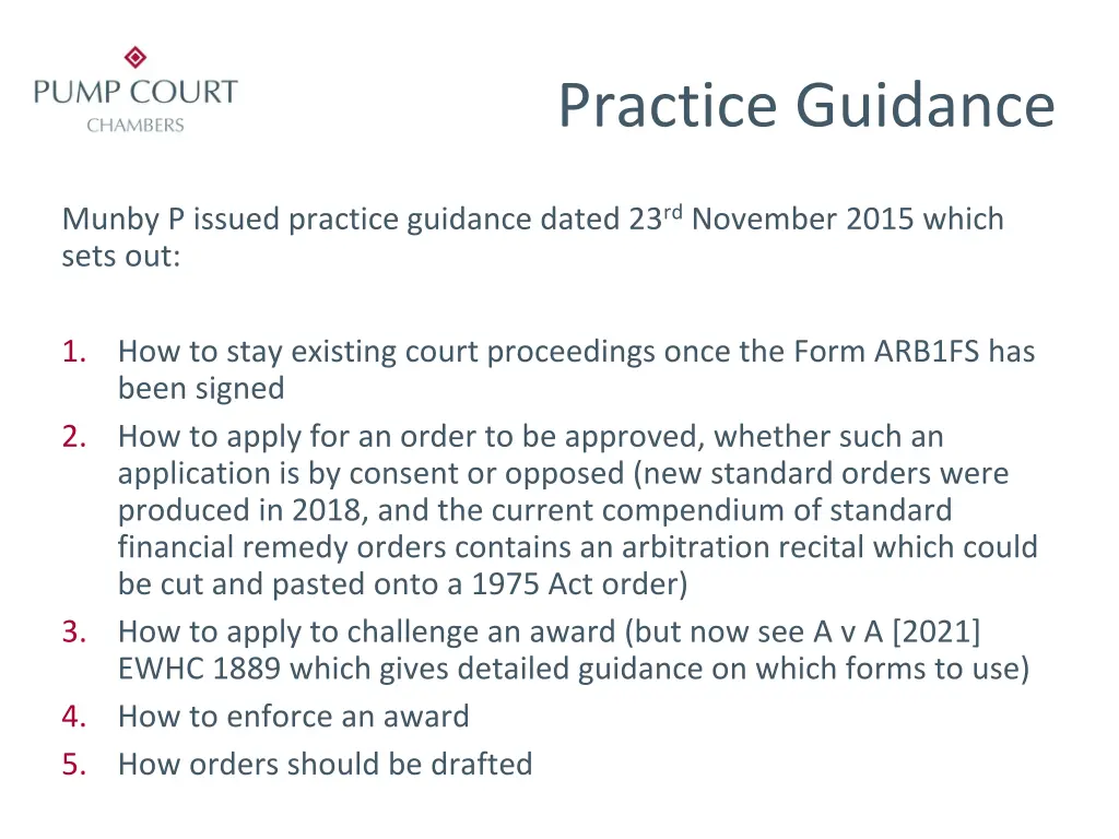 practice guidance